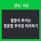 말문이 트이는 영문법 무작정 따라하기